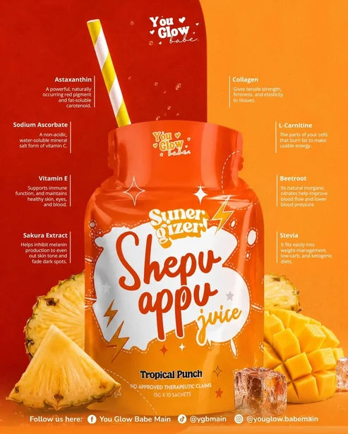 You Glow Babe - SHEPU APPU Juice Tropical Punch 150g - 15g x 10