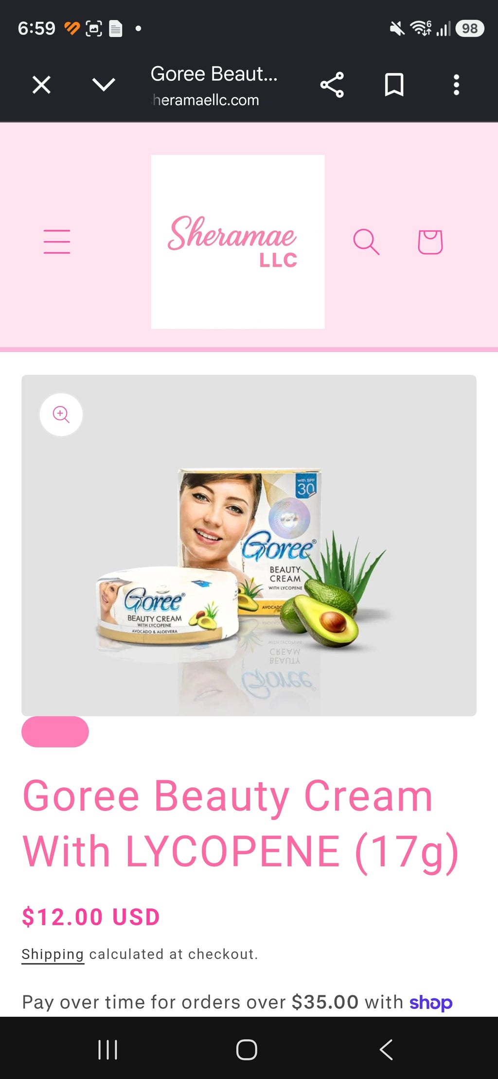 Goree Beauty Cream With LYCOPENE (17g)