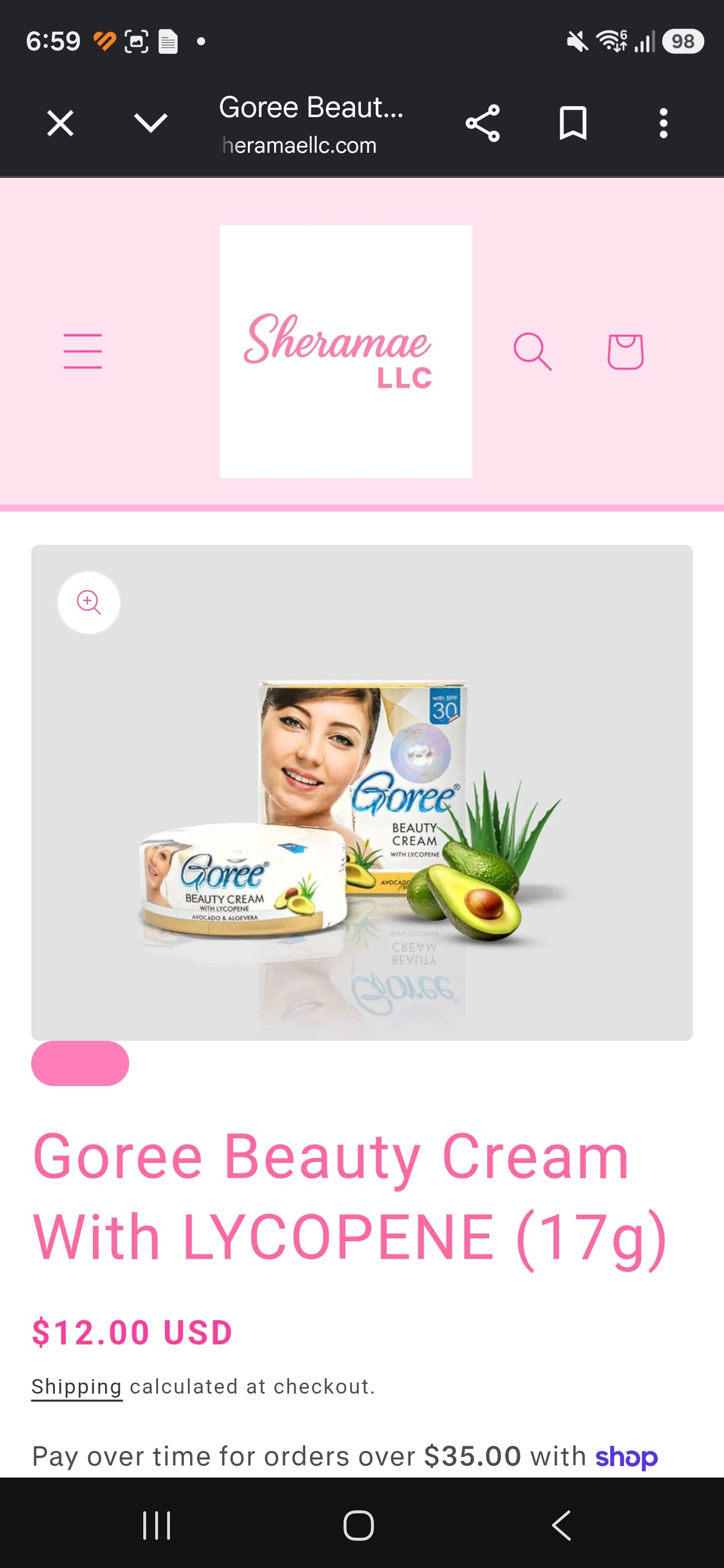 Goree Beauty Cream With LYCOPENE (17g)